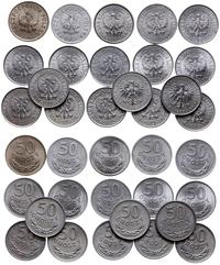 Polska, zestaw: 18 x 50 groszy, różne roczniki od 1949 do 1987