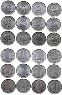 zestaw: 12 x 1 złoty od 1971 do 1983, Warszawa, 
