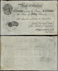 50 funtów 15.06.1933, seria 50 N, numeracja 2708