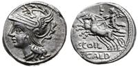 denar 104 pne, Rzym, Aw: Głowa Romy w lewo; Rw: 