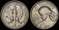 2 złote 1925, II RP, Kobieta z kłosami, kropka p