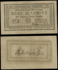 4 złote polskie 4.09.1794, seria 1-Z, Lucow 43z 