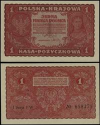 1 marka polska 23.08.1919, seria I-FW 658371, Lu