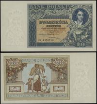20 złotych 20.06.1931, seria DK 6320210, lekko p