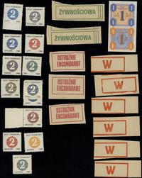 banknoty zastępcze, zestaw biletów zaopatrzeniowych na cukier z końca lat 70 i początku lat 80 XX w.