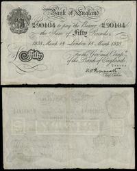 50 funtów 18.04.1938, seria 61 N, numeracja 9010
