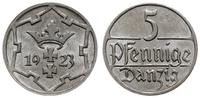 5 fenigów 1923, Utrecht, bardzo ładne, AKS 22, C