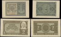 zestaw: 1 i 2 złote 1.03.1940, oba banknoty seri