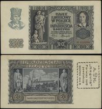 20 złotych 1.03.1940, seria H, numeracja 5129388