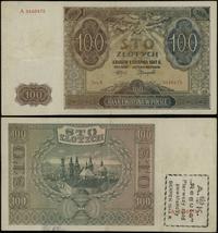 100 złotych 1.08.1941, seria A 3448475, z nadruk