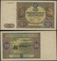 50 złotych 15.05.1946, seria P 4357839, złamane 