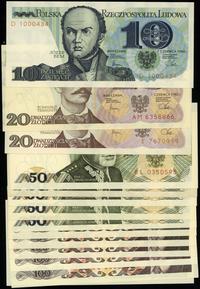 Polska, zestaw 14 banknotów 10-100 złotych