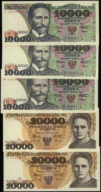 zestaw 5 banknotów 10.000-20.000 złotych, 10000 