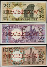 Polska, komplet nieobiegowych banknotów z serii miasta polskie