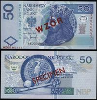 50 złotych 25.03.1994, seria AA 0000000, czerwon