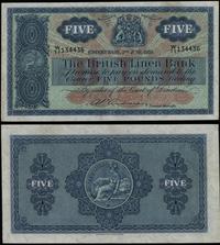 5 funtów 3.06.1959, seria W/11 134436, złamane w