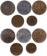 zestaw 5 monet o nominałach:, 2 x 5 groszy 1935,