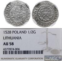 Polska, półgrosz, 1528