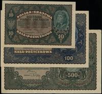 zestaw 8 banknotów z XX w., 10, 100 i 500 mk 191