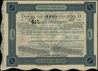 Polska, 4 1/2 % list zastawny na 1.000 złotych w złocie, 27.02.1928