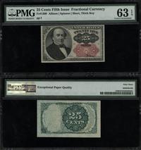 25 centów 1874, seria 43 I, odmiana Short Key, z