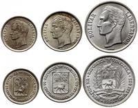 zestaw: 25 centimos, 50 centimos, 1 bolivar 1954