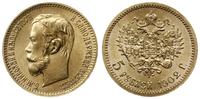 5 rubli 1902 АР, Petersburg, złoto 4.30 g, Fr. 1