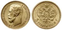 5 rubli 1902 AP, Petersburg, złoto 4.30 g, Fr. 1