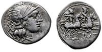 denar 121 pne, Rzym, Aw: Głowa Romy w prawo, za 
