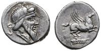 denar 90 pne, Rzym, Aw: Głowa brodatego mężczyzn