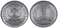 1 złoty 1949, Warszawa, aluminium, wyśmienity z 