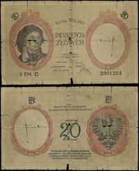 20 złotych - fałszerstwo z epoki 15.07.1924, ser