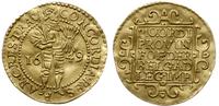 dukat 1649, Utrecht, złoto 3.46 g, lekko gięty, 