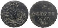 3 grosze  1814, Warszawa, w dacie cyfra 8 z brzu