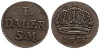 Szwecja, 1 daler, 1715