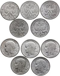 Polska, zestaw: 5 x 2 złote, 1932, 1933 (3x), 1934