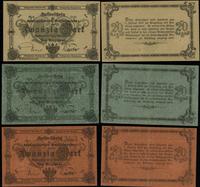 zestaw: 3 x 20 marek 1.11.1918, różne kolory ban