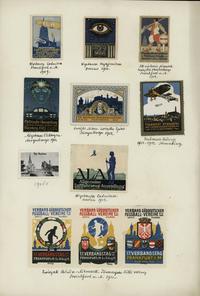 Polska, arkusz 11 z naklejkami patriotycznymi z okresu I Wojny Światowej z wystaw na terenie Niemiec