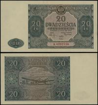 20 złotych 15.05.1946, seria B 6292730, druk w k