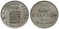 Niemcy, 2 nowe grosze (Neugroschen), 1847  F
