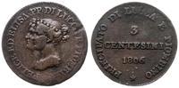 Włochy, 3 centimy, 1806