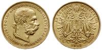20 koron 1893, Wiedeń, złoto 6.74 g, Fr. 504, He