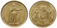 10 koron 1907, Kremnica, złoto 3.38 g, bardzo ła
