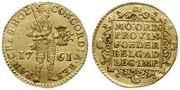 dukat 1761, Holandia, złoto 3.49 g, Delmonte 775
