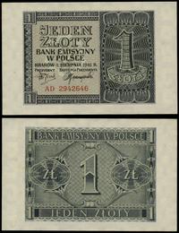 1 złoty 1.08.1941, seria AD, numeracja 2942646, 