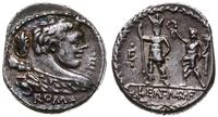 denar 100 pne, Rzym, Aw: Popiersie Herkulesa wid