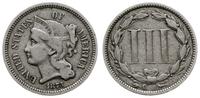 3 centy 1873, Filadelfia, Open 3 in Date, nikiel