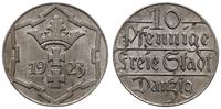 10 fenigów  1923, Utrecht, herb Gdańska, bardzo 