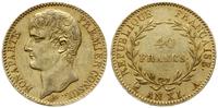 40 franków AN XI (1802-1803), Paryż, złoto 12.87