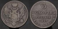 3 grosze polskie z miedzi krajowej  1826, Warsza